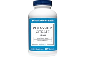 The Vitamin Shoppe Potassium Citrate 99MG, Supports Cardiovascular & Cellular Health (300 Capsules)