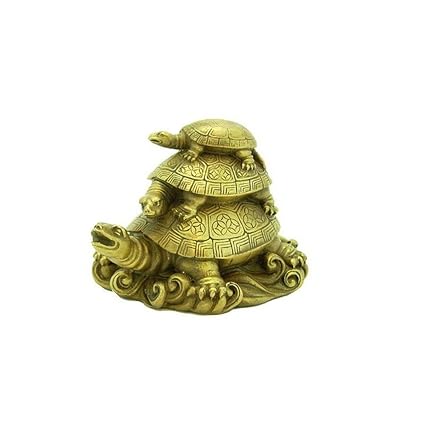 Odishabazar Vastu Feng Shui Three Tiered Tortoises For Longevity Showpiece - 7.6 cm