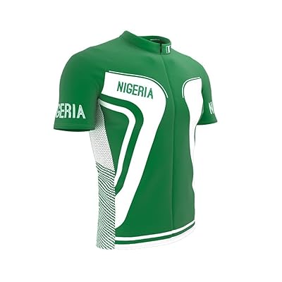 ScudoPro Nigeria Full Zipper Bike Short Sleeve Cycling Jersey for Men