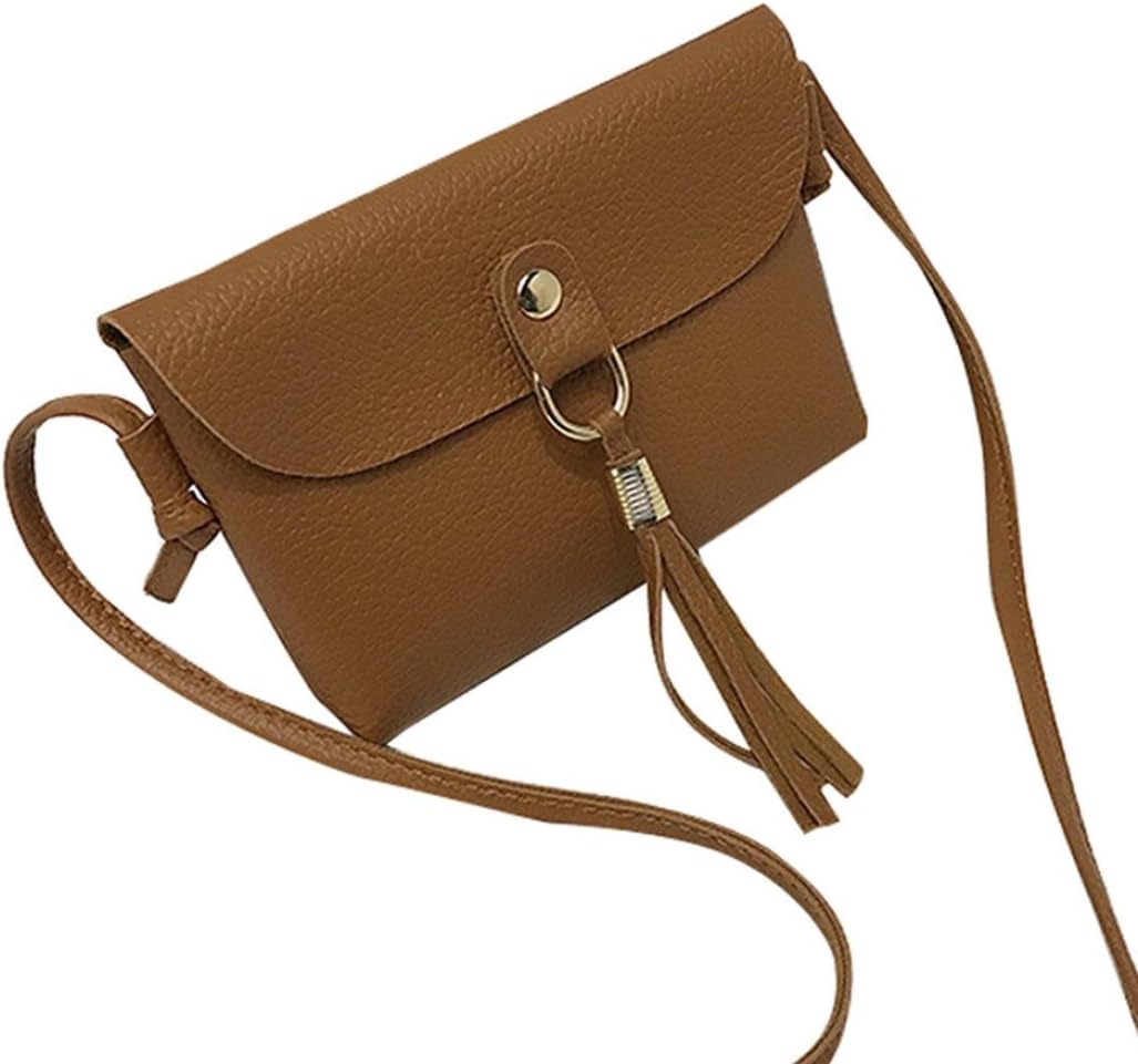 FitfulVan Clearance! Hot sale! Bags, FitfulVan Fashion able Bag Vintage Handbag Small Mini Messenger Tassel Shoulder Bags (Brown)