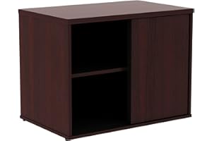 Alera ALE Open Office Low Storage Cab Cred, 29 1/2w x 19 1/8d x 22 7/8h, Mahogany
