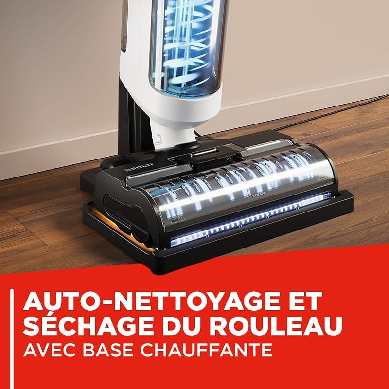 Rollysteam WD50C sans fil, nettoyeur de sol et aspirateur laveur