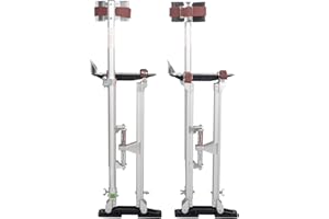 BIGREAT Silver Drywall Stilts 24-40 Inch Height Adjustable Lifts Aluminum Tool for Painting Finishing Pruning Branches Cleaning