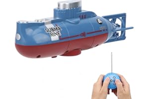 Mini RC Submarine, Remote Control Boat Waterproof Diving Toy with 6 Channel Control, RC Race Ship Submarine Model for Kids Sw