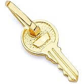 14k REAL Yellow Gold Tiny Key Charm Pendant