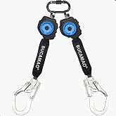 Swivel Top Self Retracting Lifeline, 6FT Retractable Lanyard, Twin-Leg SRL | Web, Srl Fall Protection, Retractable Safety Lanyard, Safety Harness Yoyo, Safety Harness Fall Protection Kit, Fall Arrestor