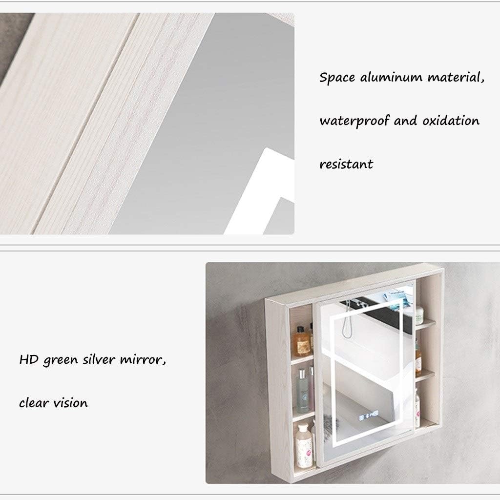 Amazon Com Medicine Cabinets Bathroom Touch Led Mirror Cabinet Home Mirror Cabinet With Door Anti Fog Mirror Cabinet Wall Mounted Color Black Size 601470cm Home Kitchen