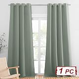 PONY DANCE Sage Green Window Blackout Curtain 52x95 Panel Eyelet view 2