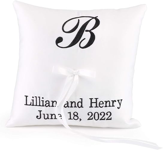 Amazon Com 33pk Custom Top Monogram Pillow Ring Bearer Pillows