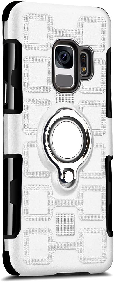 Case for Samsung Galaxy S9 / S9 Plus Phone Case with Kickstand Heavy Duty Shockproof Hard PC Cover Magnetic Ring Holder Stand