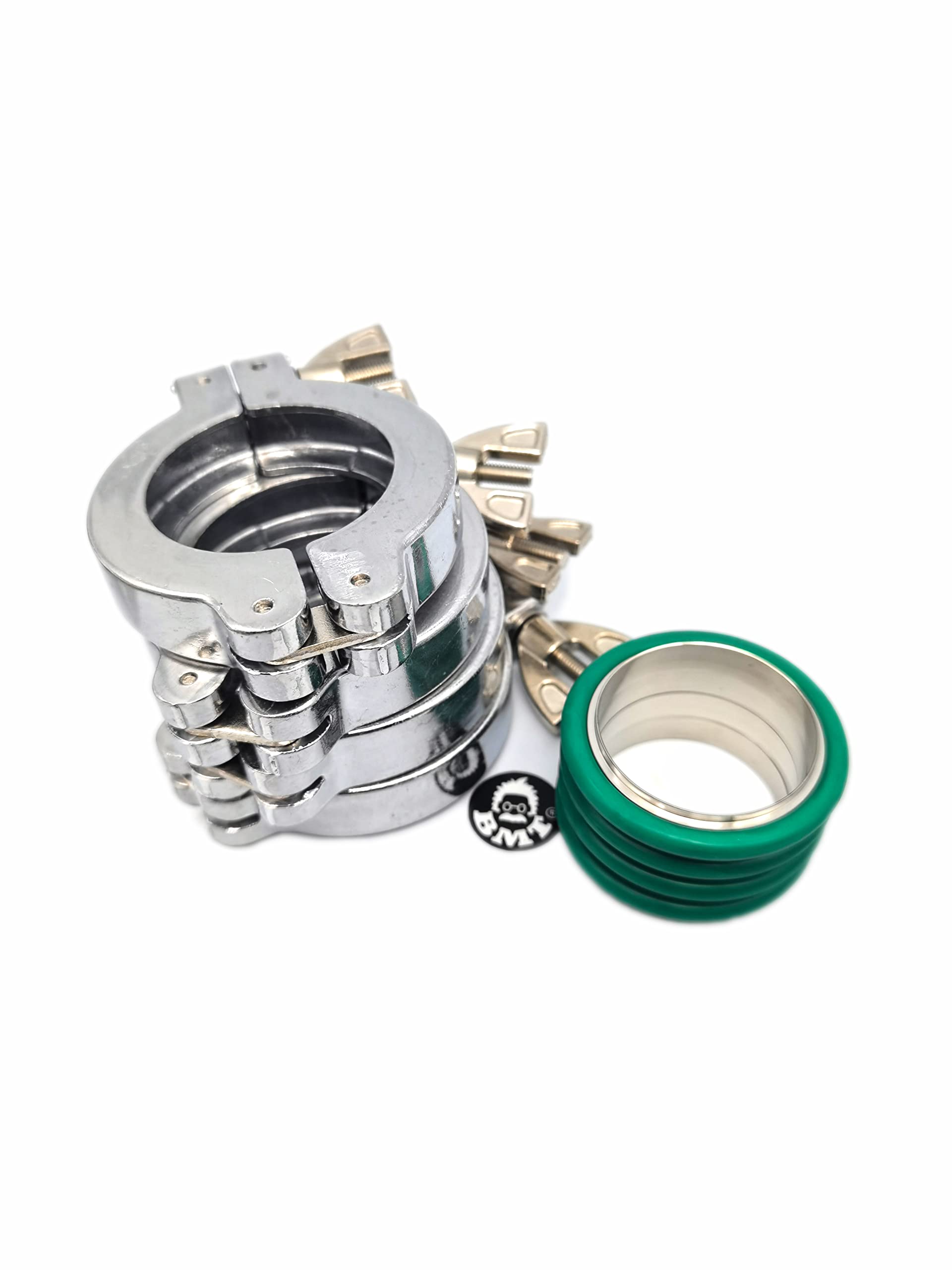 Photo 1 of Aluminum KF40 NW40 Wing nut clamp Sets, Stainless Steel Centering Rings, FKM viton O-Ring (Aluminum KF40 4sets)