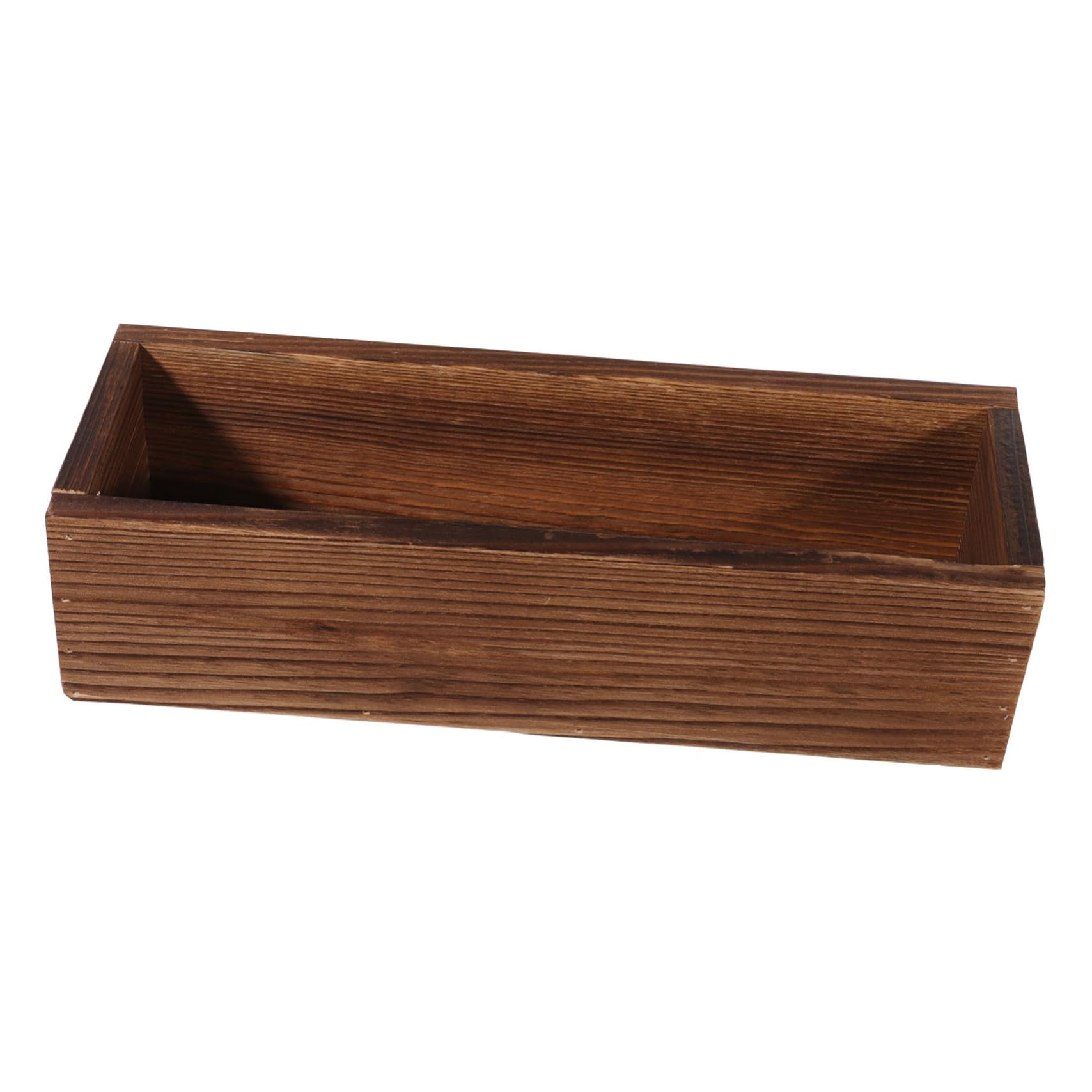 Cabilock Wooden Flower Pot Rectangular Planter Flower Pots Indoor Pots for Outdoor Plants Farmhouse Planter Box Wood Plant Pot Rustic Wooden Planters Rustic Planters Log