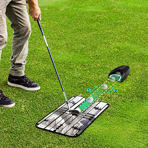 Ulalov 3 Pieces Golf Putting Alignment Mirror, Golf Training Aids for Beginner, Golf Putting Practice, Putting Golf Set with Putting Mirror, Golf Automatic Putting Cup, Arm Band