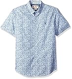 Original Penguin Men's Short Sleeve Gingham Floral Printed Shirt