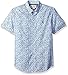 Original Penguin Men's Short Sleeve Gingham Floral Printed Shirt