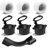 mapleza 3 Pcs Racing Fuel Jug Hose Caps with 1 Hose Bender &amp; 3 Vent Caps | Heavy-duty dust-proof replacement kit, fits VP Racing, EGS and Scribner 5.5 gallon fuel jugs