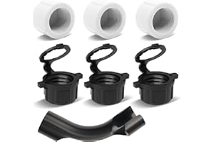 mapleza 3 PCS Racing Fuel Jug Hose Cap with 1 PCS Hose Bender, 3 PCS Fug Jug Vent Cap Compatible with VP Racing/EGS/Scribner 5.5 Gallon Jugs, Heavy-Duty Dust-Proof Replacement Kit
