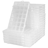 MAHIONG 20PCS 28 Grids Clear Plastic Organizer Box