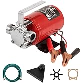 Prostormer 1/10HP 350GPH 12V DC Utility Pump | Portable, with Water Hose Kit, for Yard/Garden/Pool Draining