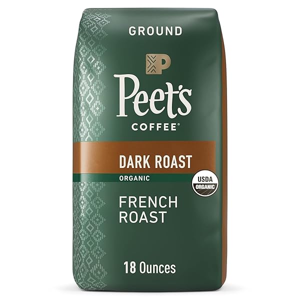 PEET’S COFFEE, USDA ORGANIC DARK ROAST GROUND COFFEE...