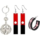 JinYu 4 Set Anime Earrings Comic Earrings Cosplay Ear Clip Jewelry Accessories Gifts for Men and Women Resin Pendant Earrings