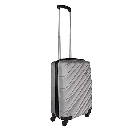 United Colors of Benetton Roadster Hardcase Luggage ABS 57 cms Silver Grey Hardsided Cabin Luggage (0IP6HAB20B02I)