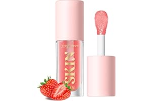 LANGMANNI Moisturizing Lip Oil,No-Sticky Lip Gloss Lip Balm Lip Care,Fruit Flavoured Lip Oil For Dry Lip's Moisturizing Hydrating And Nourishing ((Strawberry))