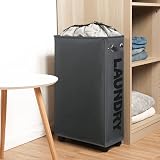 DOKEHOM 29 Inch Enlarged Slim Laundry Hamper with Wheels and Removable Wash Bag view 7