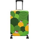 HYPER VENTURE Travel Luggage Cover Suitcase Protector Fits 27-30 Inch, L | Washable Elastic Spandex Fabric, Anti-scratch & Dustproof, Carry on Cover Tsa Approved, Green Hills