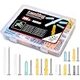 Plastic Drywall Wall Anchors Screw Assortment Kit 300 Pieces