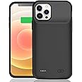 Battery Case for iPhone 12/12 Pro, Enhanced 7000mAh Ultra-Slim Rechargeable Portable Protective Charging Case Extended Battery Pack Compatible with iPhone 12/12 Pro (6.1 inch) Charger Case (Black)