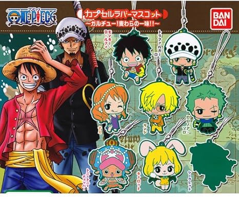 Amazon Co Jp ガシャポン Onepiece カプセルラバーマスコット ガルチュー 麦わらの一味 シークレット含む 全８種セット ホビー 通販