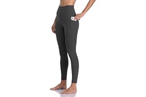 Colorfulkoala Women's High Waisted Tummy Control Workout Leggings 7/8 Length Yoga Pants with Pockets