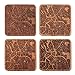 Pittsburgh Map Coaster by O3 Design Studio, Set Of 4, Sapele Wooden Coaster With City Map, Handmade