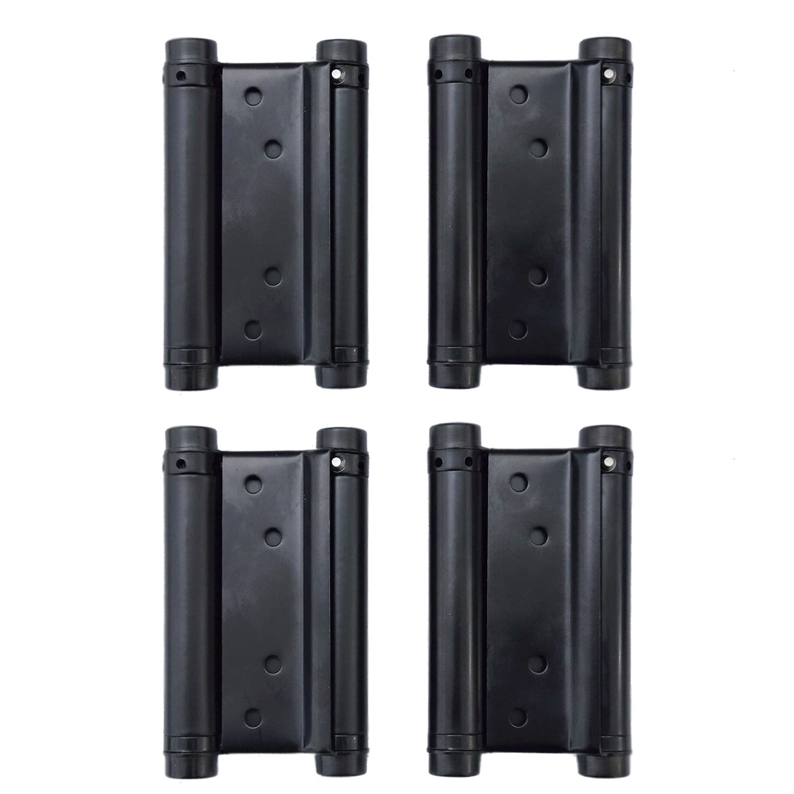 Photo 1 of 2Pairs 4Pcs 4'' Stainless Steel Matte Black Double Action Spring Door Hinge for Saloon Cafe Door Shop