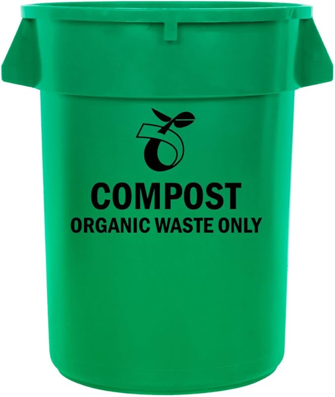 Compost Organic Waste Only Recycle Trash Decal Sticker For