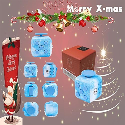 Fidget Cube Attention Cube Relieves Stress and Anxiety Educational Development Toys, Fidget Toys, Killing Time for ADD, ADHD, Anxiety, and Autism Kids and Adults (Rainbow)