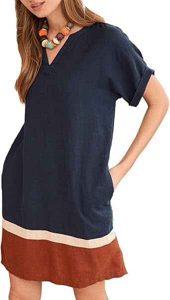 linen beach shirt dress