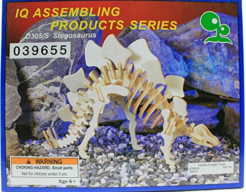 IQ Assembling Products Series Balsa Wood 3D Puzzle Stegosaurus