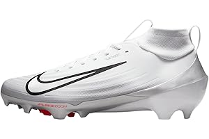 Nike Vapor Pro 1 Football Cleats (HM8850-104, White/Midnight Navy/Metallic Silver/Black)