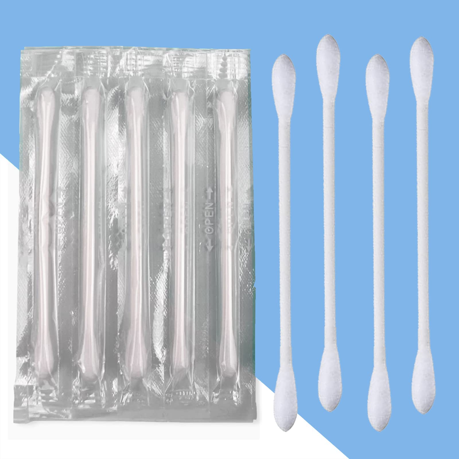 Photo 1 of **MSRP 11.99** Cotton Swabs, Q Tips, 100 Count Natural Cotton Buds, Individually Wrapped Double Tipped Cotton Tips for Ear, Beauty Care, Cleaning (Round & Pointed Shape Cotton Heads)