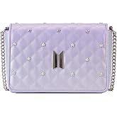 Loungefly BTS Logo Iridescent Purple Faux Leather Crossbody Bag