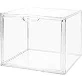 Seaniss Clear Acrylic Display Case with Magnetic Lid-Dustproof Plastic Book Storage box,Clear Box,Purse Storage Organizer,Action Figure Display Case,Acrylic Sneaker Shoe Box(1 Pack)