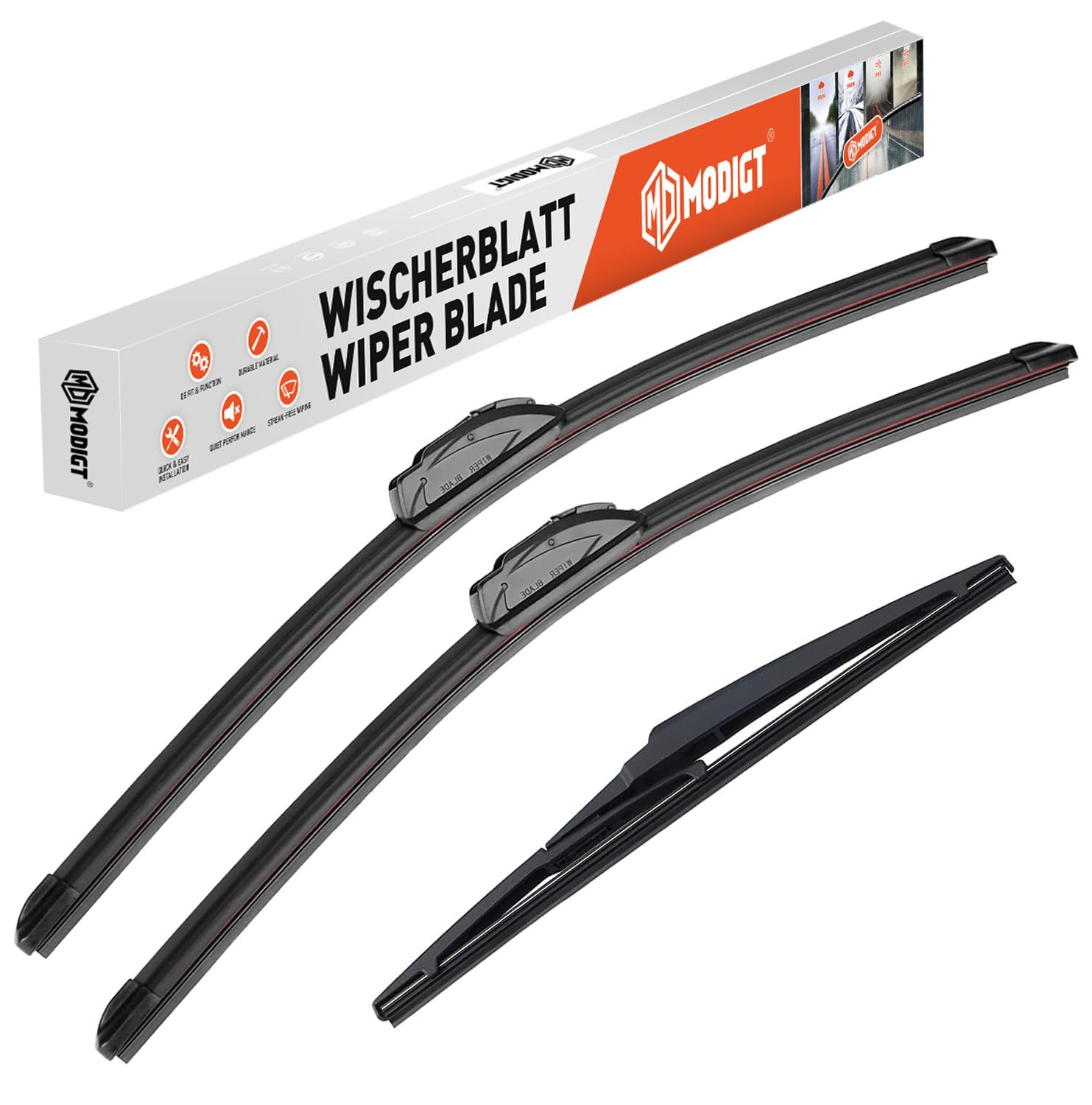 Photo 1 of 3 OEM Windshield Wiper Blades Replacement for 2002-2006 GMC Envoy, 2000-2006 Chevy Tahoe, 1995-1998 Ford Aerostar, Original Equipment Replacement 22"+22"+16" (Pack of 3)