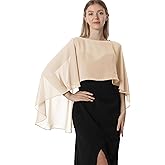 Hotshawl Capelets for women Chiffon Cape Shawls and Wraps for Evening Dress Wedding Capes Cover Up