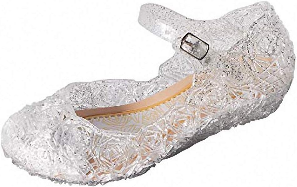 Girls Fancy Shoes Kids Princess Dress Up Jelly Sandal for Cosplay Party Birthday Christmas