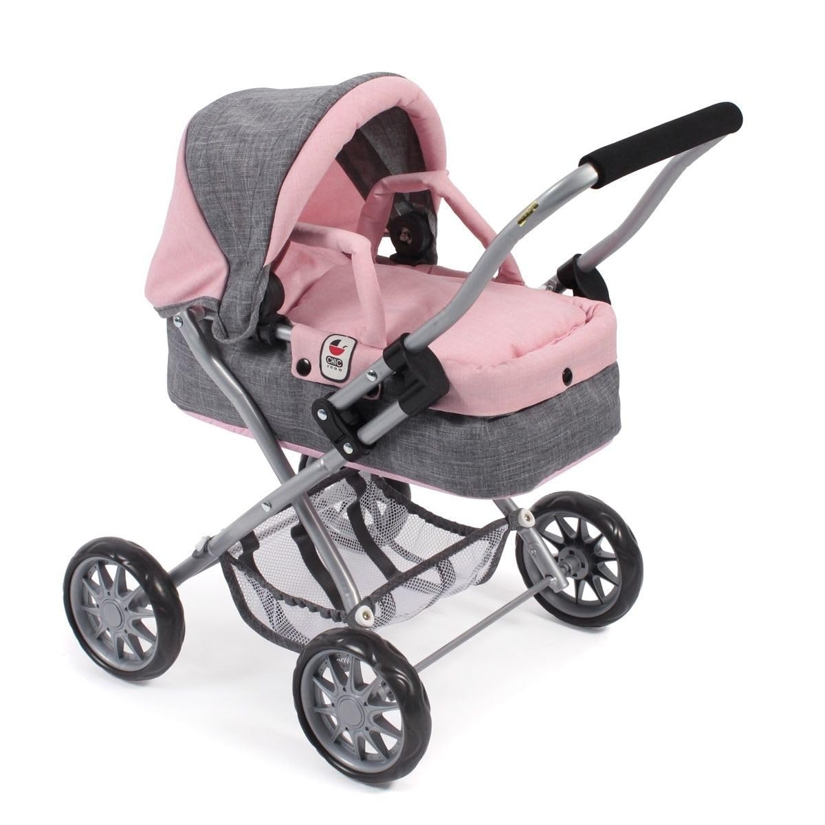 Bayer Chic 2000 555-15 Smarty Doll's Pram Grey/Pink