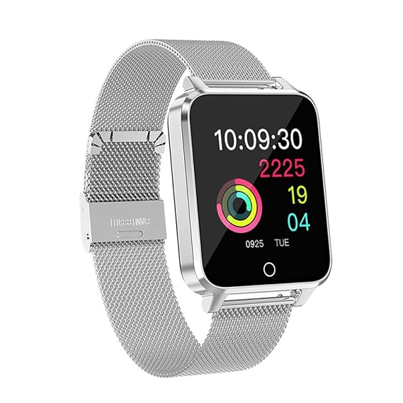 Men Women Sport Smart Watch with Large Screen - X9 1.54Inch Color Full Screen IP68 Waterproof BT 4.0 Heart Rate Monitor Smart Watch (Silver)