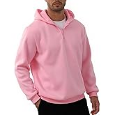 JIHUILAI Men's Quarter Zip Pullover Hoodies Half Zip Hoodie Men Long Sleeve Hoodie Fleece Casual Fashion Sweatshirt, S-3xl