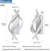 Comely Comey LED Wall Light 22W 6500K Silver Spiral Sconce 32.5x15x20 cm view 5